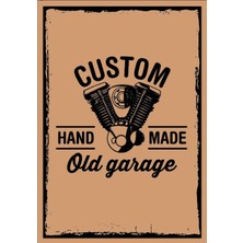 35X50 Custom Old Garage Baskılı Oto Paspas 100 Adet