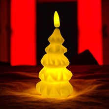 Piraye Gift 1 Adet LED Işıklı Yılbaşı Mumu Gün Işığı Renkli Titrek Yılbaşı Ağacı