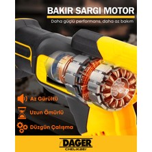 Dager 4172 Bakır Sargılı 36 V 5 Ah Çift Akülü Şarjlı Tilki Kuyruğu Panter Testere Tuğla Yutong Et Kemik Kesme 5 Bıçak