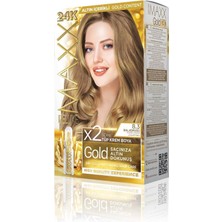 Maxx Deluxe Golden Beauty 24K Altın Içerikli Saç Boyası Seti - Kalıcı 8.3, Bal Köpüğü 50MLX2