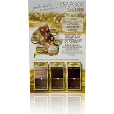 Maxx Deluxe Golden Beauty 24K Altın Içerikli Saç Boyası Seti - Kalıcı 8.3, Bal Köpüğü 50MLX2