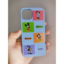 Lucek Cases iPhone 14 Pro Uyumlu Mickey Mouse Tasarım Telefon Boyun Askılı Set Kılıf