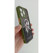 Lucek Cases iPhone 14 Pro Max Uyumlu Mustafa Kemal Atatürk Tasarım Telefon Boyun Askılı Set Kılıf