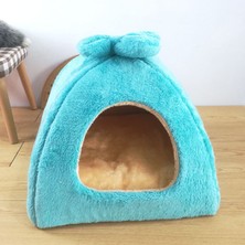 Huoxun Shop B Mavi Yeşil Tarzı 25X25CM Kedi Köpek Evi Koltuk Yatak Kış Sıcak Uyku Için Yavru Köpek Kedi Malzemeleri Kesilmiş Kedi Matları (Yurt Dışından)