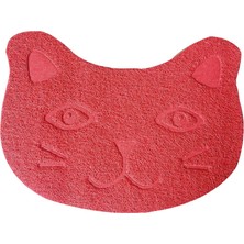 Huoxun Shop B Kırmızı Stil 40X30CM Kedi Kumu Matı Pati Baskılı Mama Tabak Altlığı Kedi Yatağı Pedleri Kaymaz Su Geçirmez Kedi Tuzağı Matları Kedi Aksesuarları (Yurt Dışından)