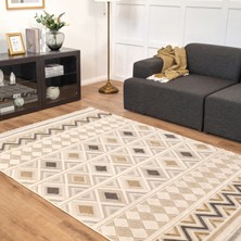 Kaşmir Halı 7/24 Luna Orbit 160x230 cm Salon Mutfak Halısı Yolluk Kilim