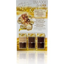 Maxx Deluxe Golden Beauty 24K Altın Içerikli Saç Boyası Seti - Kalıcı 7.0, Kumral 50MLX2