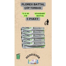 Florex Florex standart Battal Boy (72X95CM) Çöp Poşeti x 5 Rulo 50 Adet