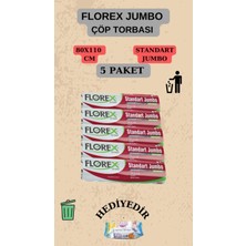 Florex Florex standart Jumbo Boy (80X110CM) Çöp Poşeti x 5 Rulo 50 Adet