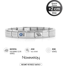 Nomination Italy Composable 925K Gümüş Lets Go & 925K Gümüş Gezegen Paslanmaz Çelik Silver Sılver