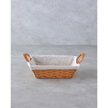 English Home Pastora Plastik Rattan Ekmek Sepeti 34X20X12 cm Bej