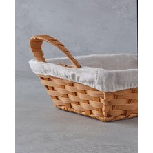 English Home Pastora Plastik Rattan Ekmek Sepeti 34X20X12 cm Bej