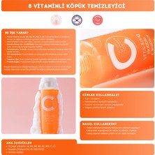 8 Çeşit Vitamin (A, B3, B5, B6, B7, B12, C, E) ve Amino asit İçeren Köpük Temizleyici