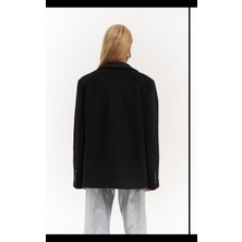 Butik Allbucks Mai, Howell Siyah Kalın Kaşe Blazer Ceket Kısa Kaban ABMAI0003