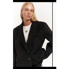 Butik Allbucks Mai, Howell Siyah Kalın Kaşe Blazer Ceket Kısa Kaban ABMAI0003