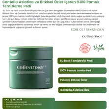 Celleanser Centella Asiatica içeren %100 Pamuktan yapılmış Nemlendirici Temizleme Pedi Therapy Oil Pad