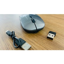 Ata Elektronik Slim Sessiz ŞARJ EDİLEBİLİR MOUSE Kendinden Pilli Bataryalı Laptop Uyumlu Kablosuz Wıreless Optik Fare Mouse Maus 2.4g USB şarzlı pilli