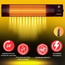 Halojen Soba Infrared Isıtıcı Kumandalı 1800W