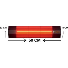 Dışmekan Halojen Soba Infrared Isıtıcı 2000W