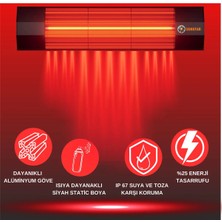 Dışmekan Halojen Soba Infrared Isıtıcı 2000W