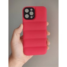 Lucek Cases iPhone 12 Pro Uyumlu Puffer Case Kamera Korumalı Puf Kılıf