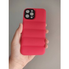 Lucek Cases iPhone 12 Pro Uyumlu Puffer Case Kamera Korumalı Puf Kılıf