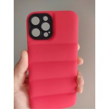 Lucek Cases iPhone 12 Pro Uyumlu Puffer Case Kamera Korumalı Puf Kılıf