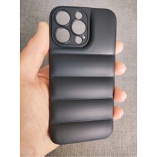 Lucek Cases iPhone 13 Pro Uyumlu Puffer Case Kamera Korumalı Puf Kılıf