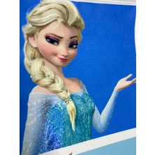 Frozen Elsa Desenli Dijital Baskılı Dekoratif Kırlent Kılıfı ve Yastık