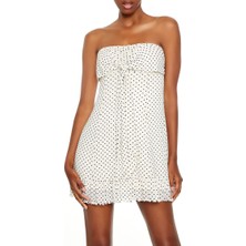 F21 Puantiye Desenli Elbise