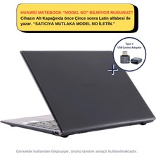 SyncCase Huawei Kılıf MateBook D15 Koruyucu (2019-2020-2021-2022 Yılı) ile Uyumlu Kristal iz Yapmaz Kılıf