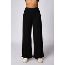 Yuna Sport Kadın Fitilli Geniş Paça Tayt Pantolon