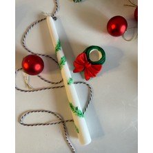 Yeyu Candles Christmas Candlestick / Yılbaşı Ruhu Şamdan Mum ve Mumluk 2'li