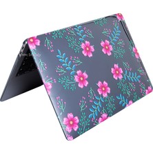 SyncCase Huawei Kılıf Matebook D15 Kılıf (2019-2020-2021-2022 Yılı) ile Uyumlu Kristal Flower01NL Kapak Kılıf