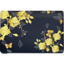 SyncCase Huawei Kılıf Matebook D15 Kılıf (2019-2020-2021-2022 Yılı) ile Uyumlu Kristal Flower01NL Kapak Kılıf