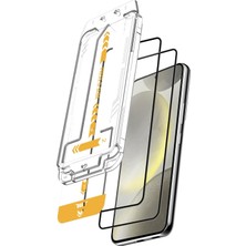 Store Max Galaxy S24 Serisi Ile Uyumlu 5d Easyfit 2 Adet Kolay Uygulama Aparatlı Ekran Koruyucu Temperli Cam (S24)