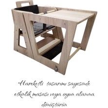 Montessori Mama Sandalyesi Ahşap Mama Sandalyesi Katlanır Mama Sandalyesi Etkinlik Masa Sandalyesi