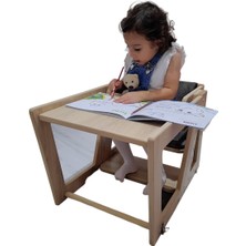 Montessori Mama Sandalyesi Ahşap Mama Sandalyesi Katlanır Mama Sandalyesi Etkinlik Masa Sandalyesi