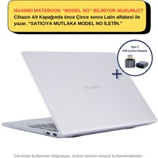 Synccase Huawei Kılıf Huawei Matebook 14 (2021-2022-2023 Yılı) ile Uyumlu Kristal Parlak Kılıf iz Yapmaz