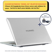 SyncCase Huawei Matebook D14 Kılıf Kristal Parmak izi Yapmaz Koruyucu (2023-2024 Yılı) ile Uyumlu