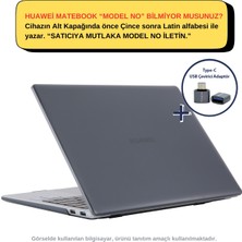 SyncCase Huawei Kılıf Huawei Matebook 14 (2021-2022-2023 Yılı) ile Uyumlu Kristal Parlak Kılıf iz Yapmaz