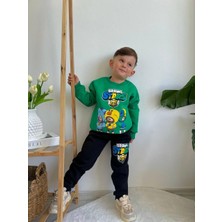 Sacro Kids Brawl Stars Karakter Baskılı Eşofman-Sweatshirt 3 Iplik Şardonlu Kışlık Erkek Çocuk Takım