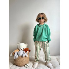 Sacro Kids Altı Çizgili Eşofman-Sweatshirt 3 Iplik Kışlık Erkek Çocuk Takım