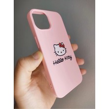 Lucek Cases iPhone 14 Pro Max Hello Kitty Tasarım Pembe Lansman Telefon Boyun Askılı Set Kılıf