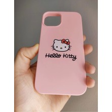 Lucek Cases iPhone 14 Pro Max Hello Kitty Tasarım Pembe Lansman Telefon Boyun Askılı Set Kılıf