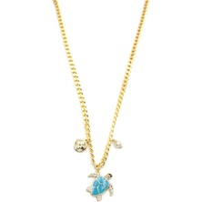 Royaleks Design Kaplumbağaa Kolye - Altın