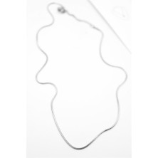 Yılan Zincir Kolye - 46CM - Gümüş