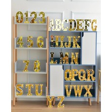 Dekoratif LED Işıklı 3D Harf Büyük Boy (22 Cm) Organizasyon Doğum Günü Kutlama Parti Eğlence