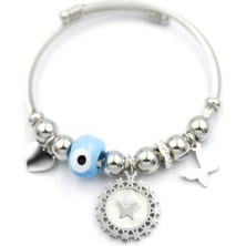 Royaleks Design Kelebek Charm Bilezik - Gümüş