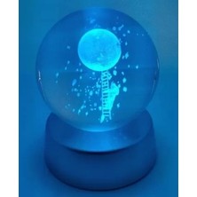 Çerçici Merdiven Astronot Plastik Altlıklı Işıklı Cam Küre